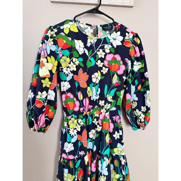 Kate Spade Flower Bed Lawn Floral Midi Dress - Picture 3 of 9